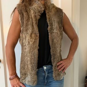 Michael Kors real fur vest in natural